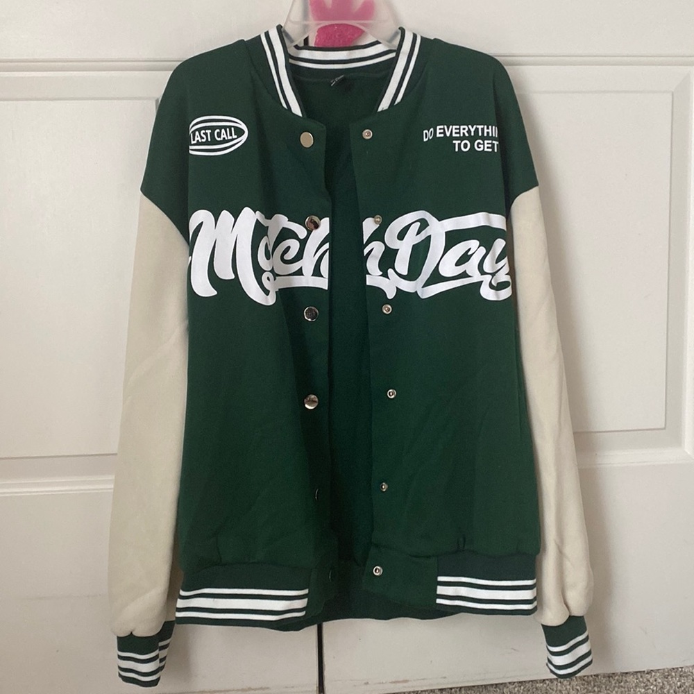 Shein Green “Match Day” Jacket